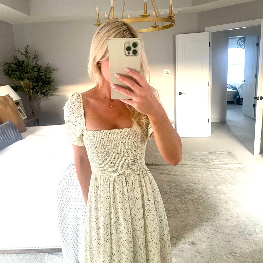 OPT xs smock dress with slit